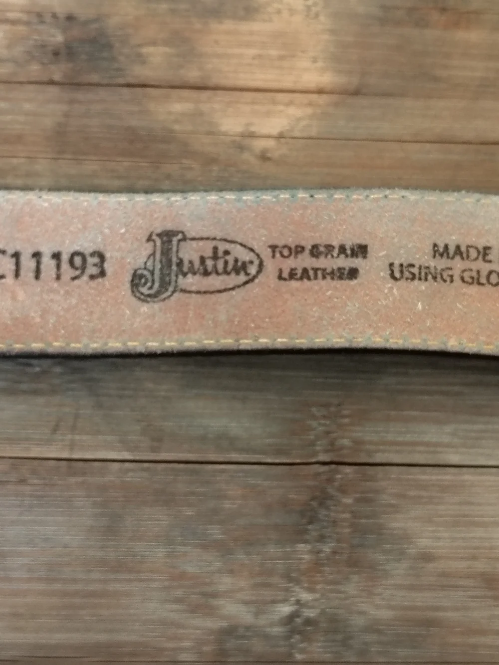 Justin Boots Brown Leather Men's Belt With Longhorn Buckle -Size 34 -Good